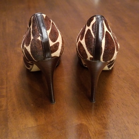 Nine West Giraffe Peep Toe Heels 8M - Picture 4 of 15